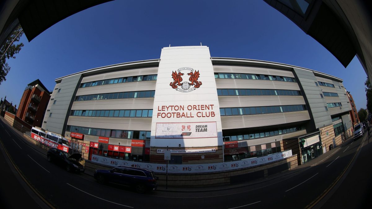 A general view of the stadium is pictured at the postponement of the English League Cup third round football match between Leyton Orient and Tottenham Hotspur at Brisbane Road stadium in Leyton, east London on September 22, 2020.