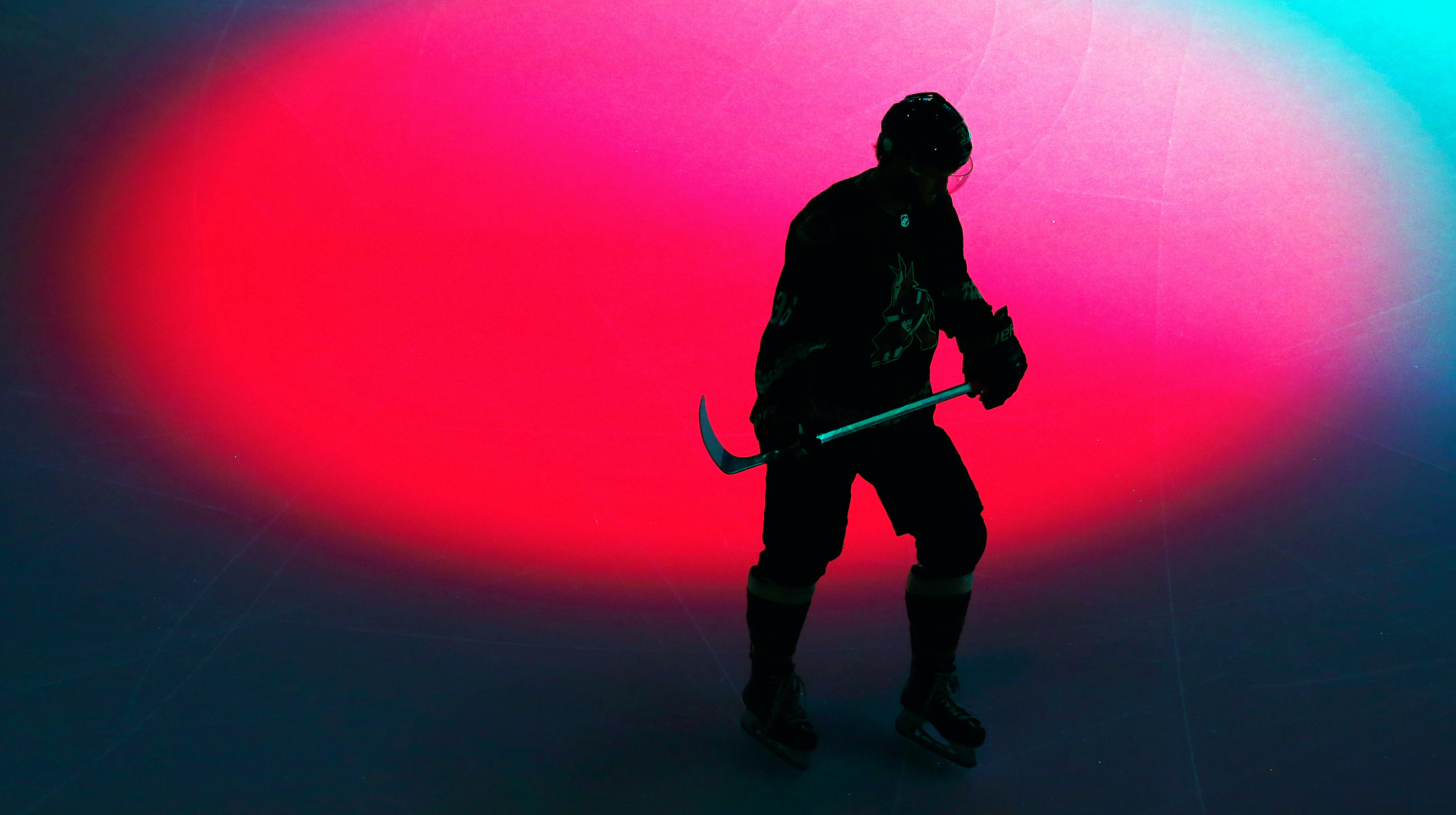 EDMONTON, ALBERTA - AUGUST 17: Christian Fischer #36 of the Arizona Coyotes skates prior to the opening face-off against the Colorado Avalanche in Game Four of the Western Conference First Round during the 2020 NHL Stanley Cup Playoffs at Rogers Place on August 17, 2020 in Edmonton, Alberta, Canada. (Photo by Jeff Vinnick/Getty Images)