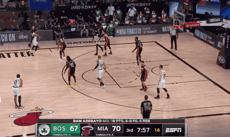 Gordon Hayward blows an uncontested layup in the third quarter of Boston's Game 6 loss to the Miami Heat.