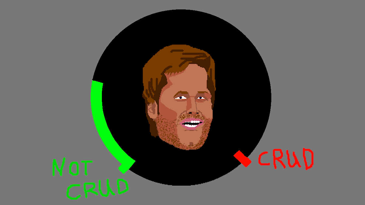 the Crud Meter shows that Tom Brady was "not crud" today