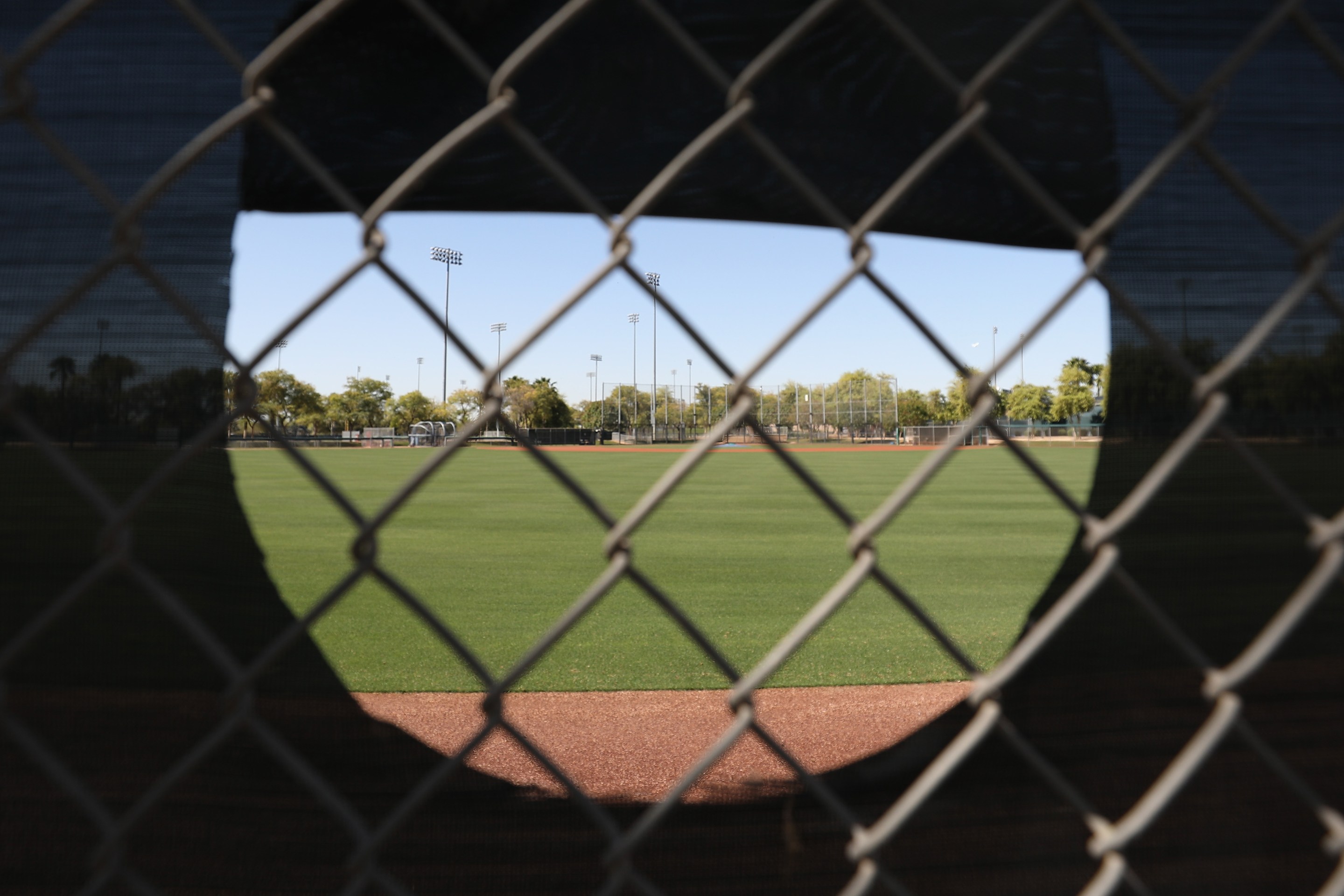 A back field at a MLB training facility in Glendale, Arizona.