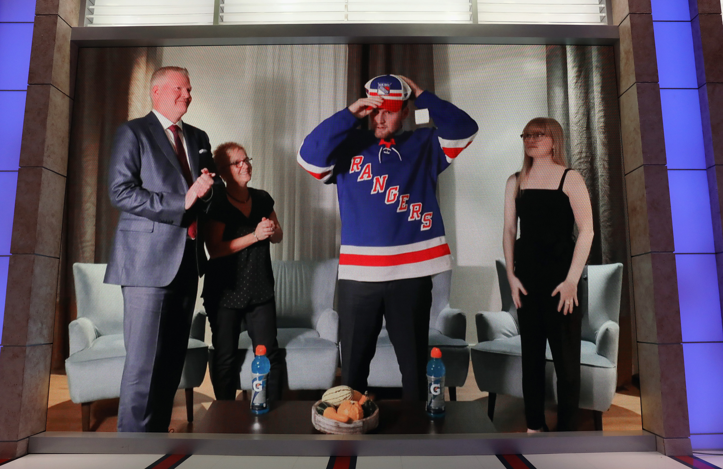 Alexis Lafreniere is selected by the New York Rangers at the NHL Network Studio
