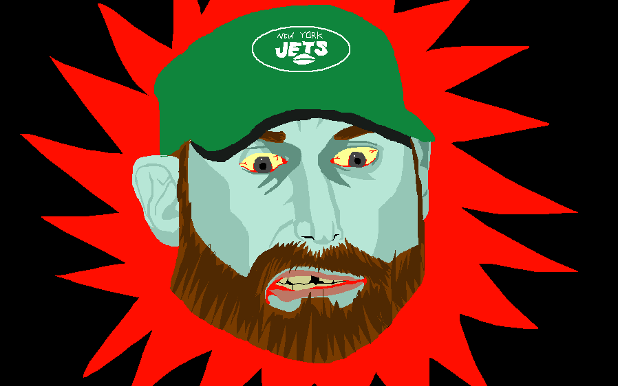 My drawing of Adam Gase as a zombie.