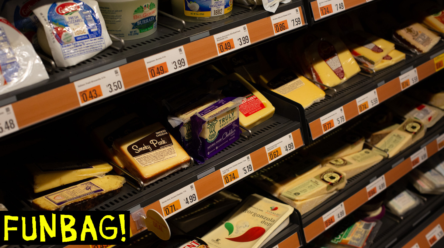 SEATTLE, WA - FEBRUARY 26: Cheese is displayed for sale at Amazon Go Grocery on February 26, 2020 in Seattle, Washington. The store in Seattles Capitol Hill neighborhood is Amazons first large retail grocery location that uses the cashier-free model. (Photo by David Ryder/Getty Images)