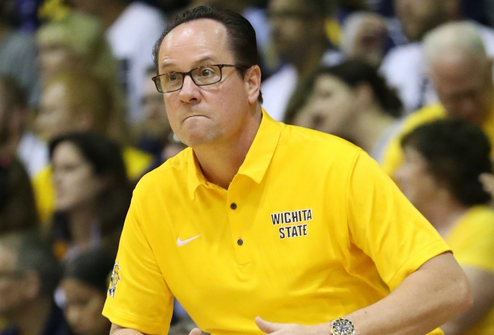 LAHAINA, HI - NOVEMBER 21: Head coach Gregg Marshall of the Wichita State Shockers reacts during the first half of the game against the Marquette Golden Eagles during the Maui Invitational at the Lahaina Civic Center on November 21, 2017 in Lahaina, Hawaii. (Photo by Darryl Oumi/Getty Images)