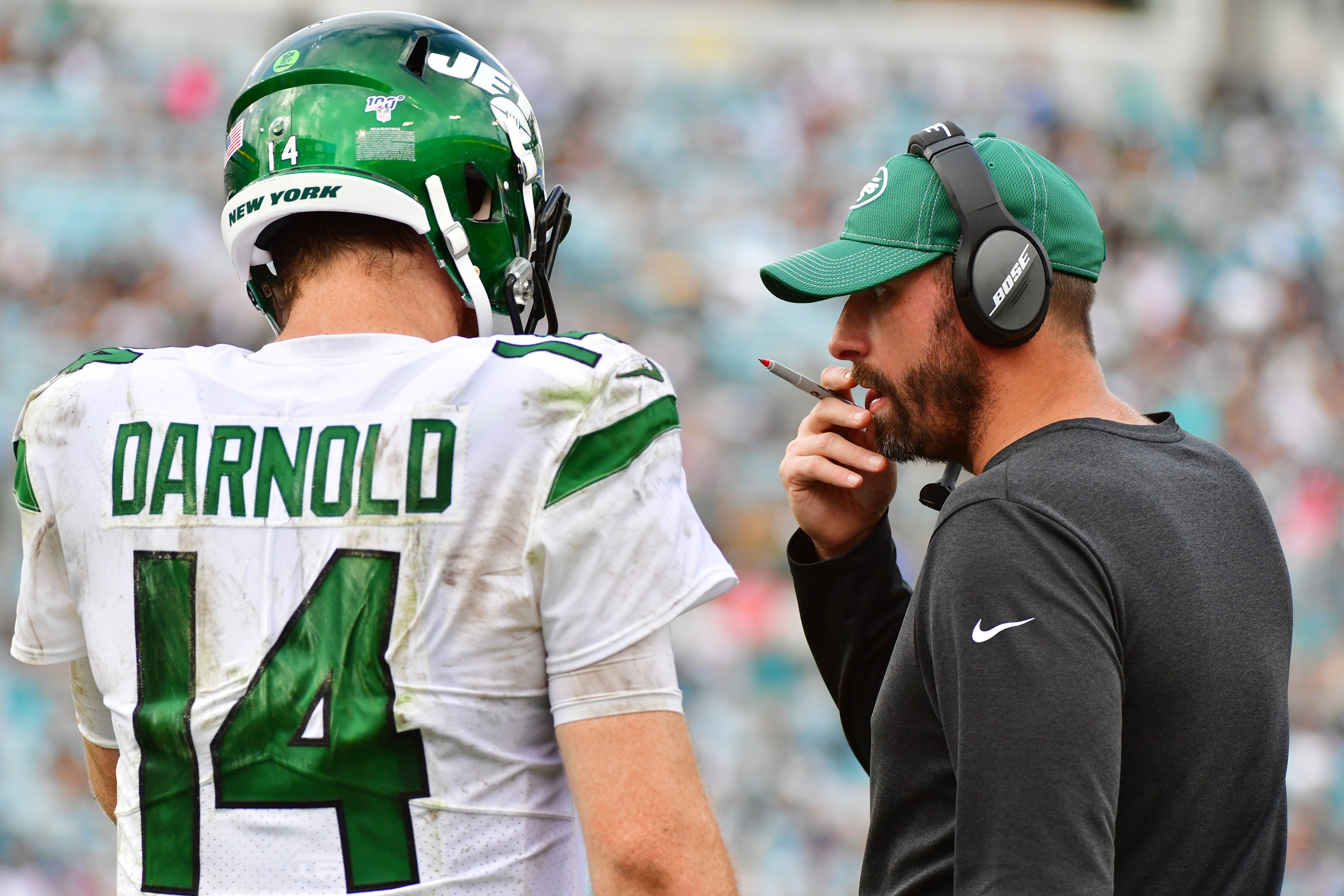 Adam Gase and Sam Darnold