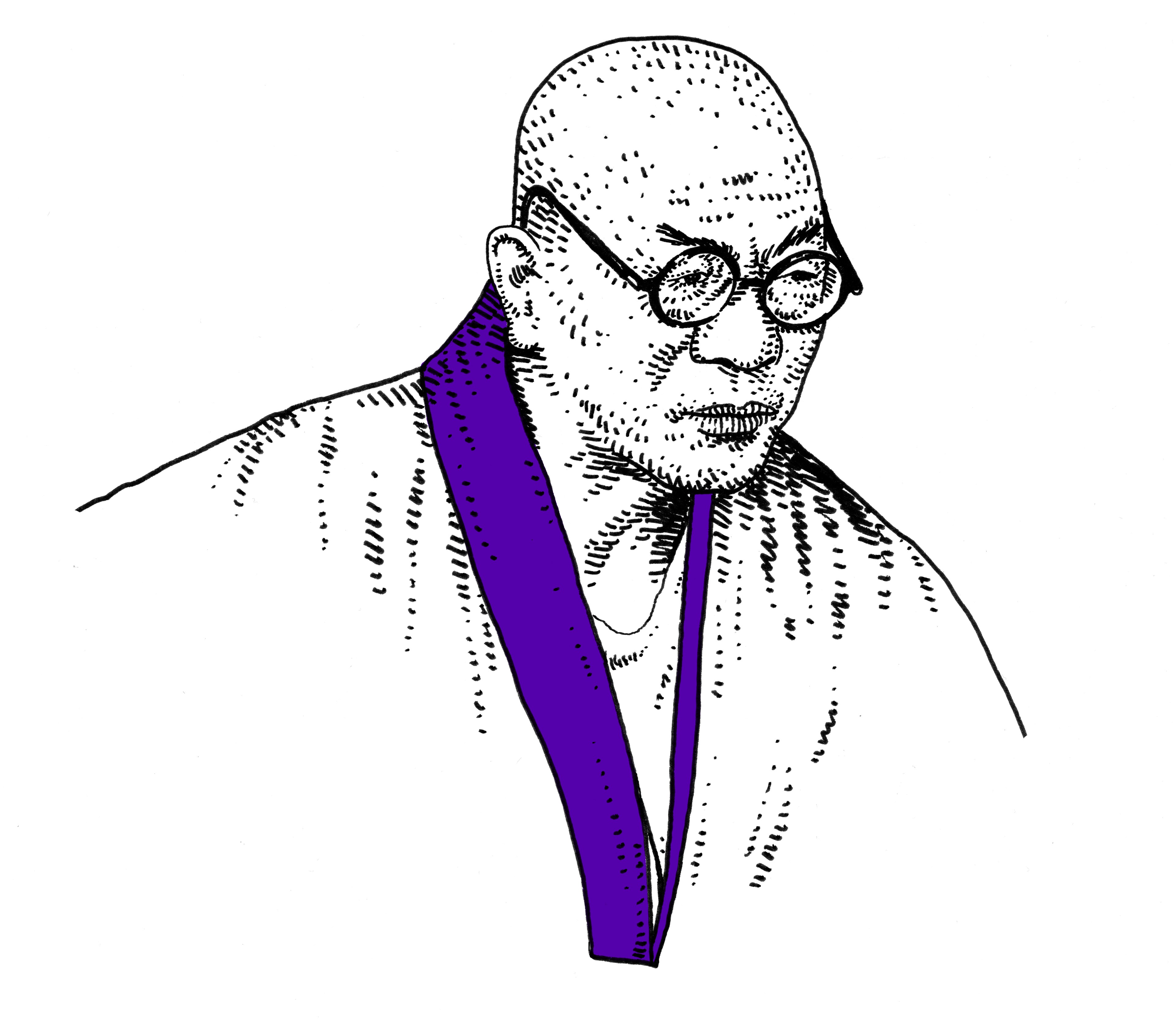 Matsutaro Shoriki, drawn by Adam Villacin