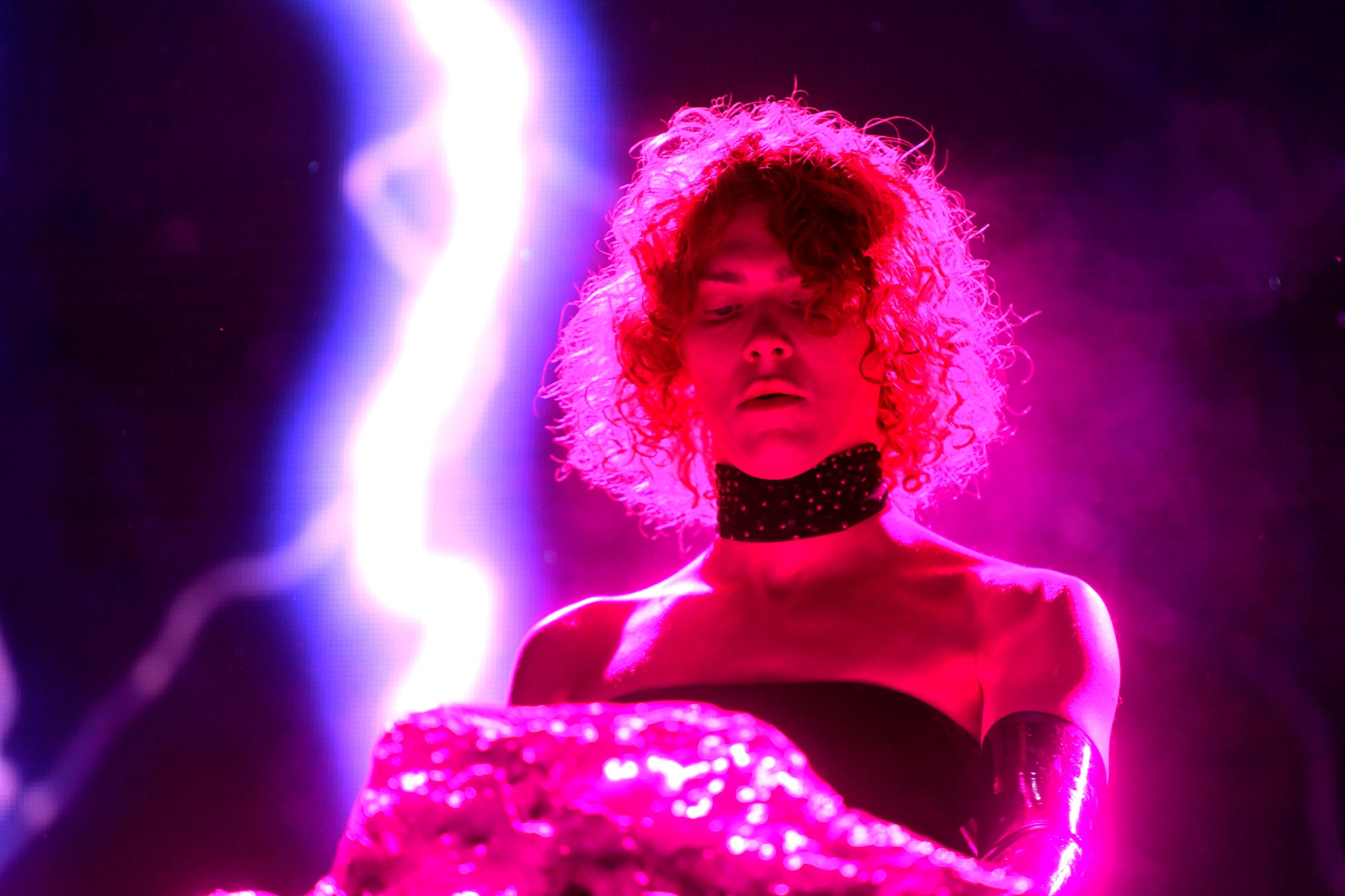 SOPHIE performs at Mojave Tent during the 2019 Coachella Valley Music And Arts Festival