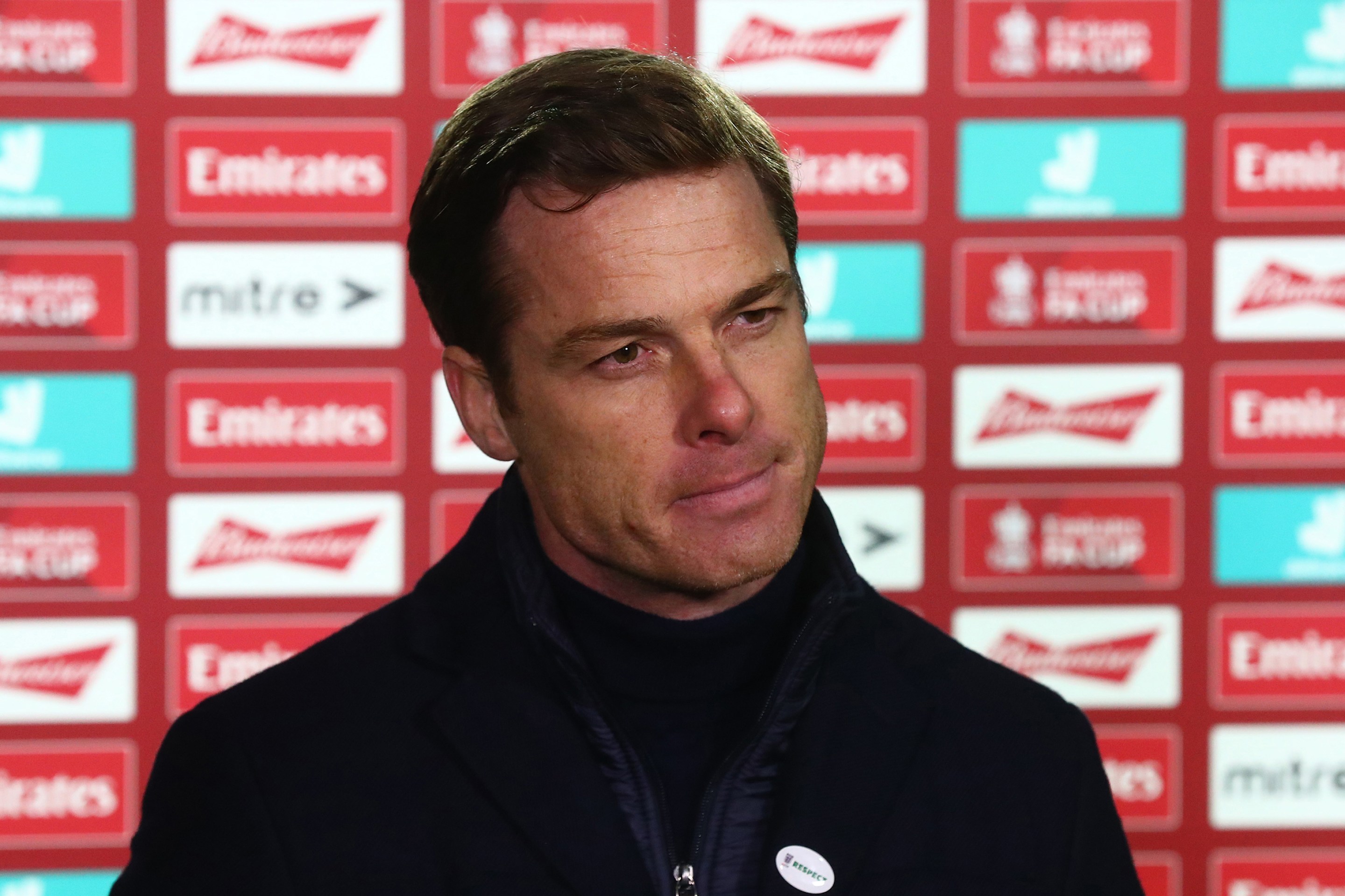 Scott Parker, Manager of Fulham is interviewed after the FA Cup Third Round match between Queens Park Rangers and Fulham at The Kiyan Prince Foundation Stadium on January 09, 2021 in London, England.