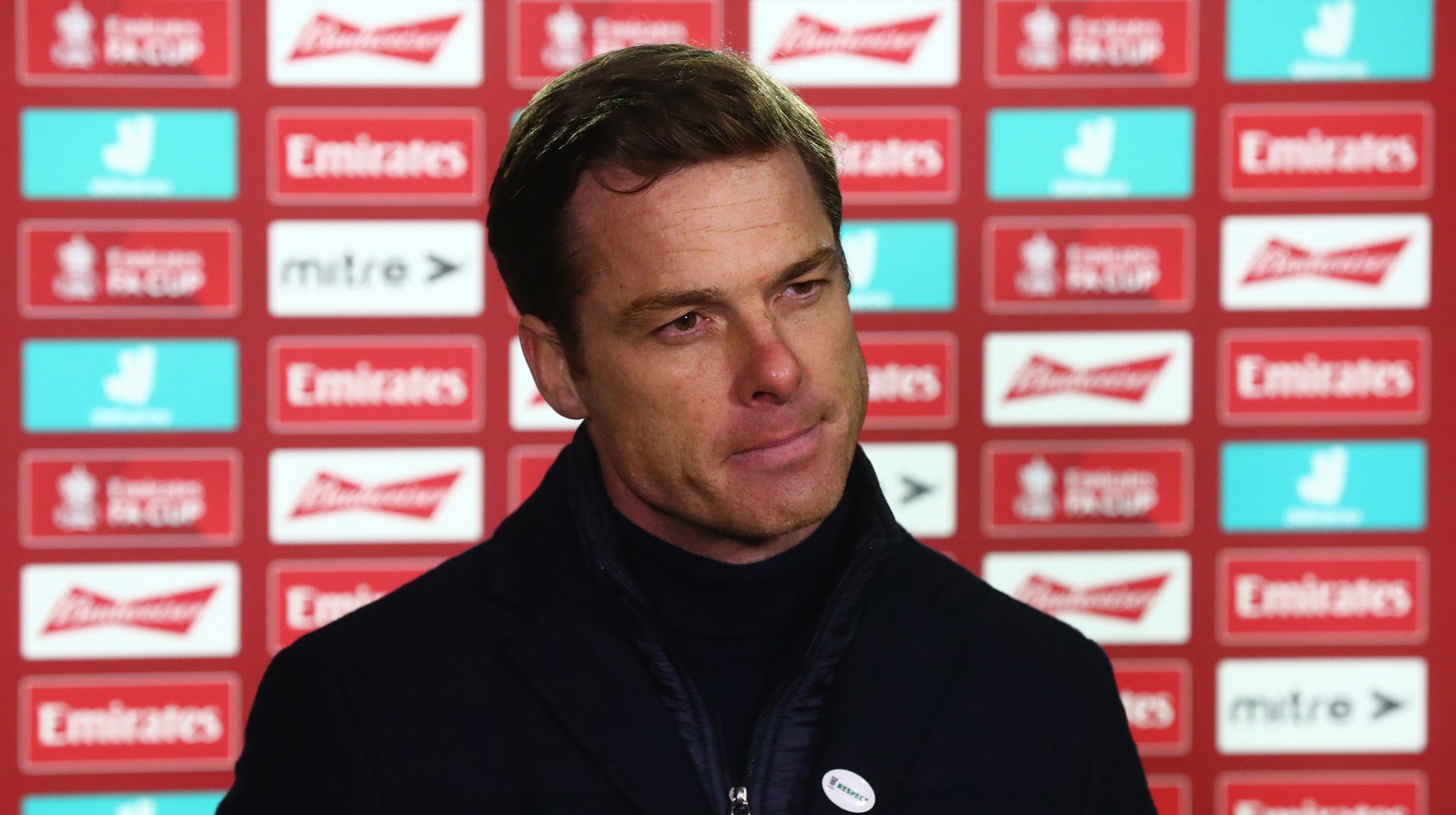 Scott Parker, Manager of Fulham is interviewed after the FA Cup Third Round match between Queens Park Rangers and Fulham at The Kiyan Prince Foundation Stadium on January 09, 2021 in London, England.