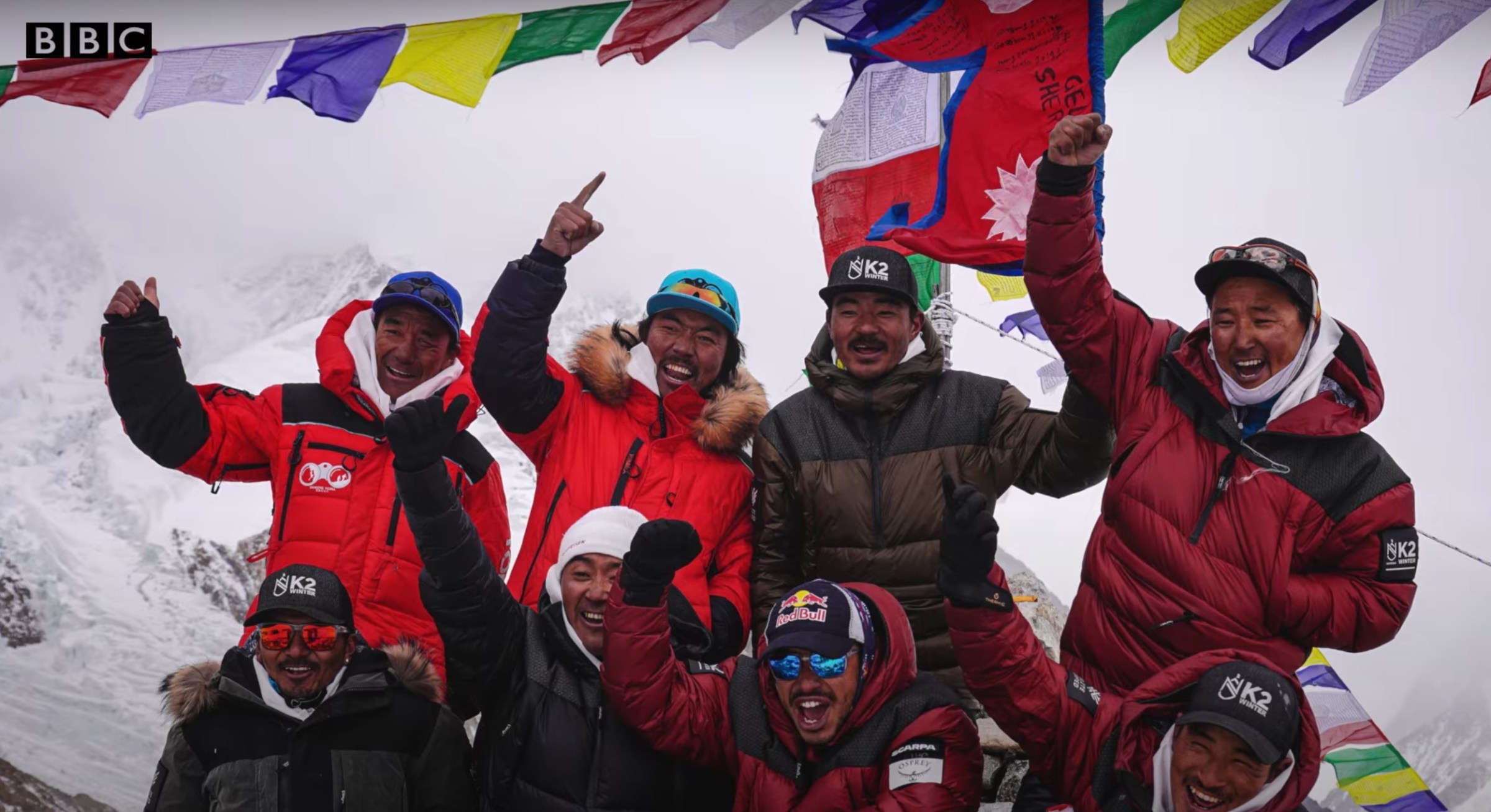 Eight of the 10 people that reached the top of K2.