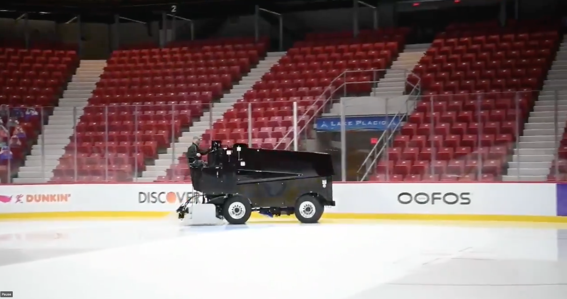 a zamboni smooths the ice