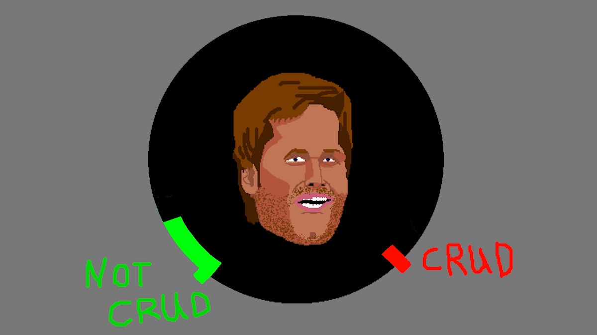Tom Brady Crud-o-Meter today. He does not look very cruddy today.