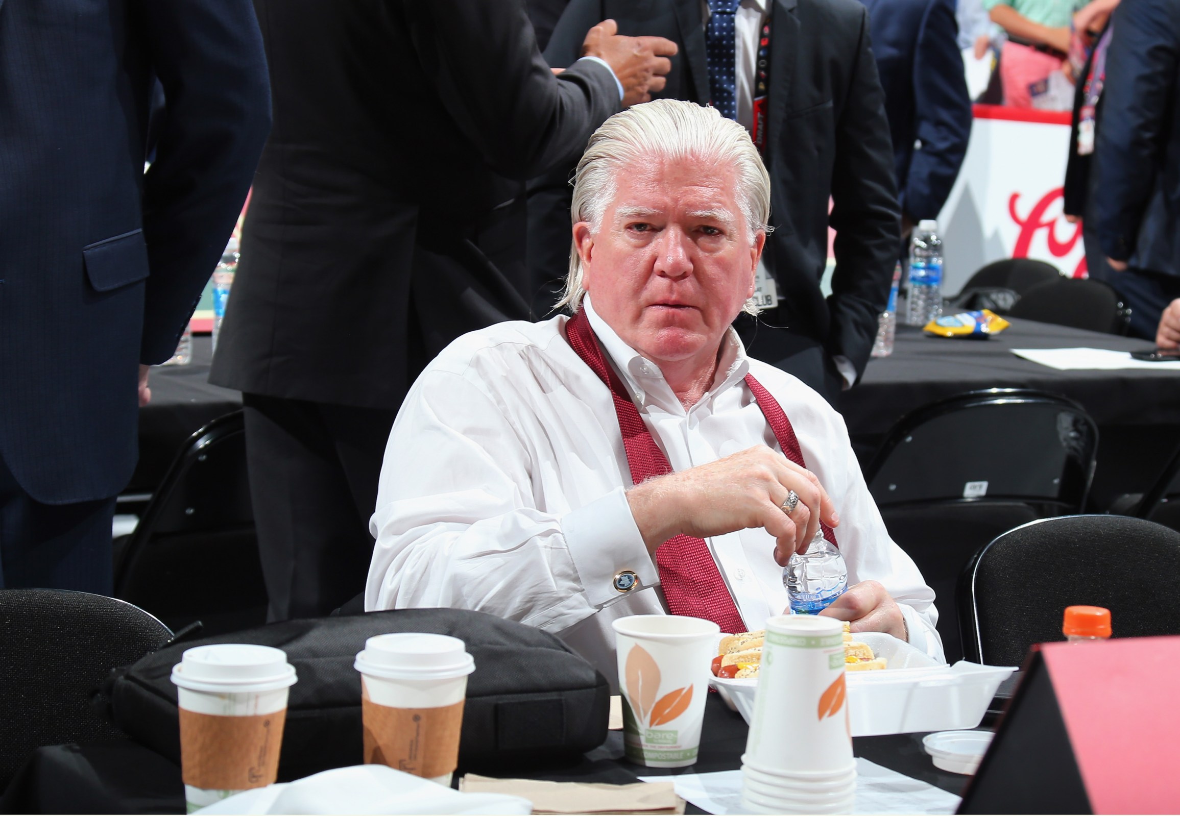 Brian Burke at the NHL Draft in 2017.