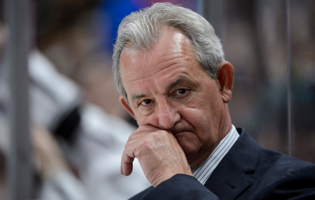 ST PAUL, MN - FEBRUARY 27: Head coach Darryl Sutter of the Los Angeles Kings looks on during the third period of the game against the Minnesota Wild on February 27, 2017 at Xcel Energy Center in St Paul, Minnesota. The Wild defeated the Kings 5-4 in overtime. (Photo by Hannah Foslien/Getty Images)