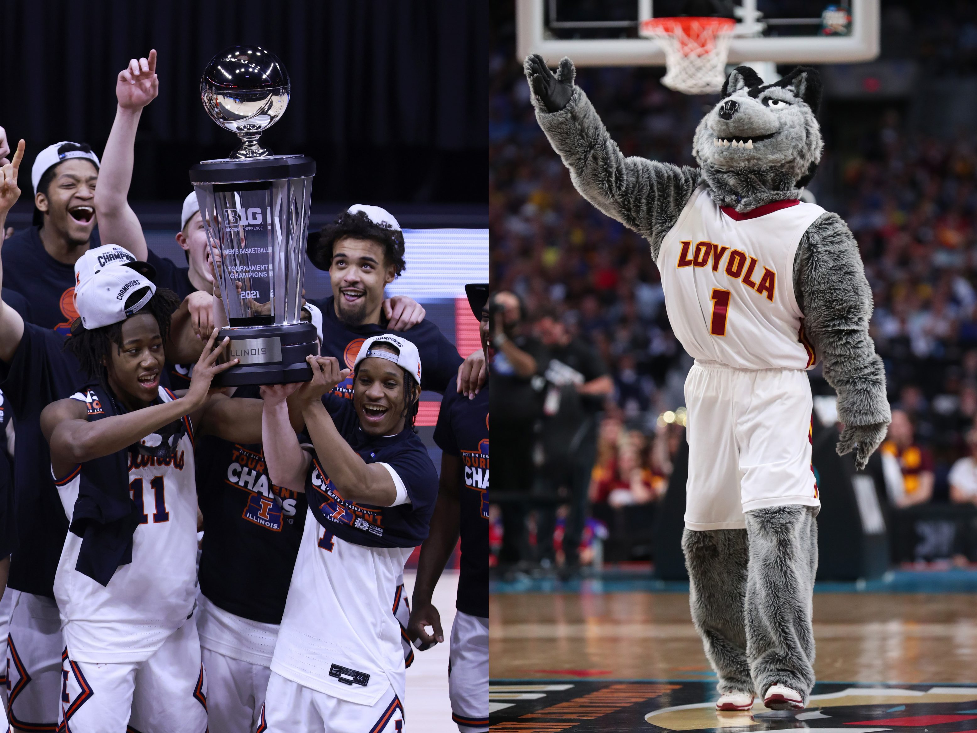 illinois basketball team and loyola chicago mascot