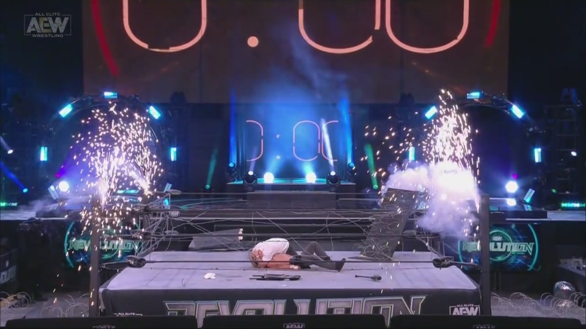 AEW Revolution's Exploding Barbed Wire Death Match ended with a whimper of a bang.