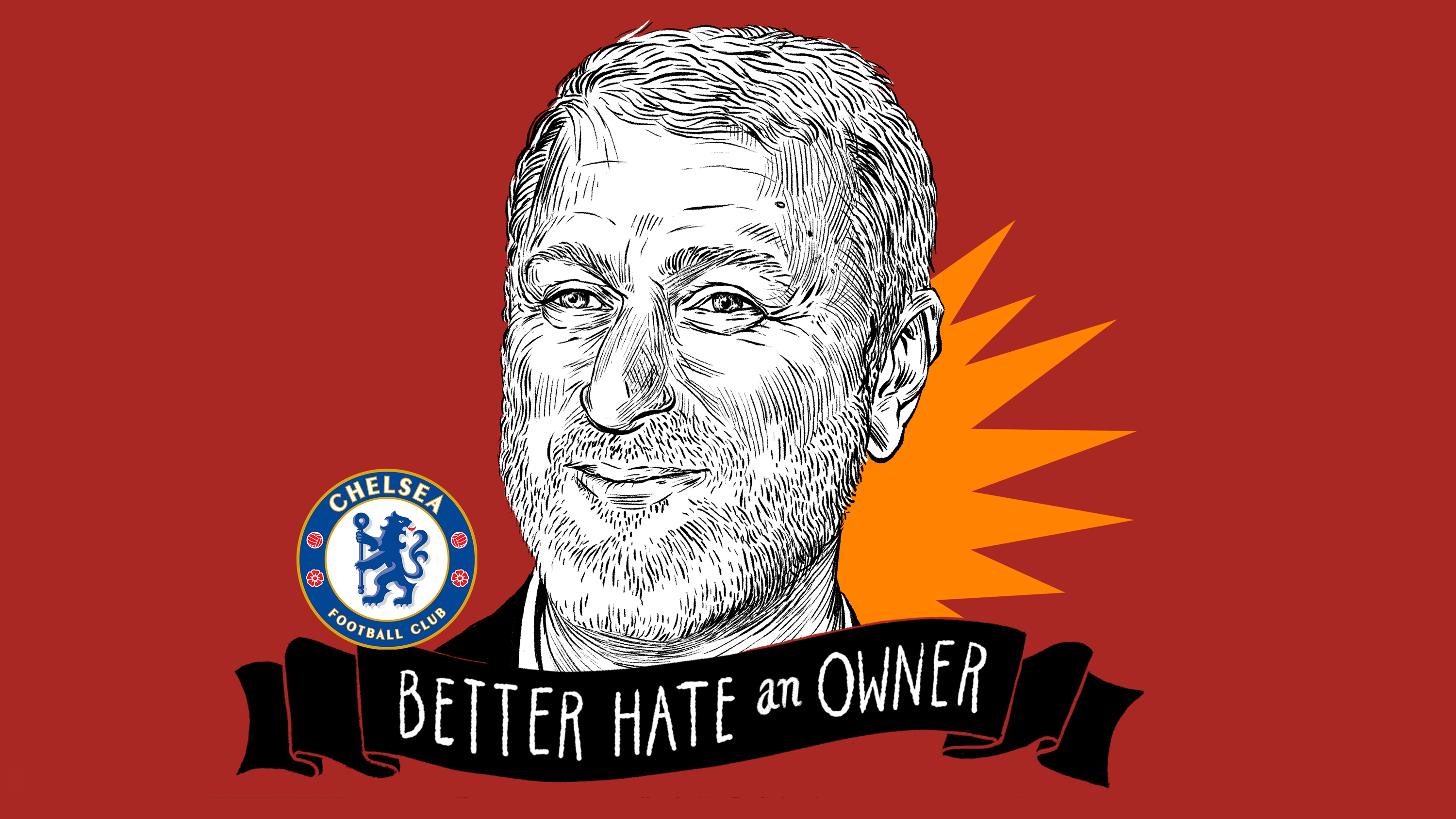 Very cool illustration of Chelsea owner Roman Abramovich.