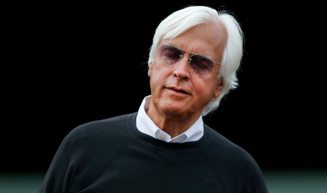 LOUISVILLE, KENTUCKY - MAY 02: Kentucky Derby Trainer Bob Baffert looks on during morning workouts in preparation for the 145th running of the Kentucky Derby at Churchill Downs on May 2, 2019 in Louisville, Kentucky. (Photo by Tom Pennington/Getty Images)