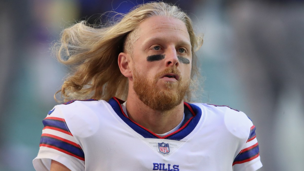 Cole Beasley looks super intense and tough.