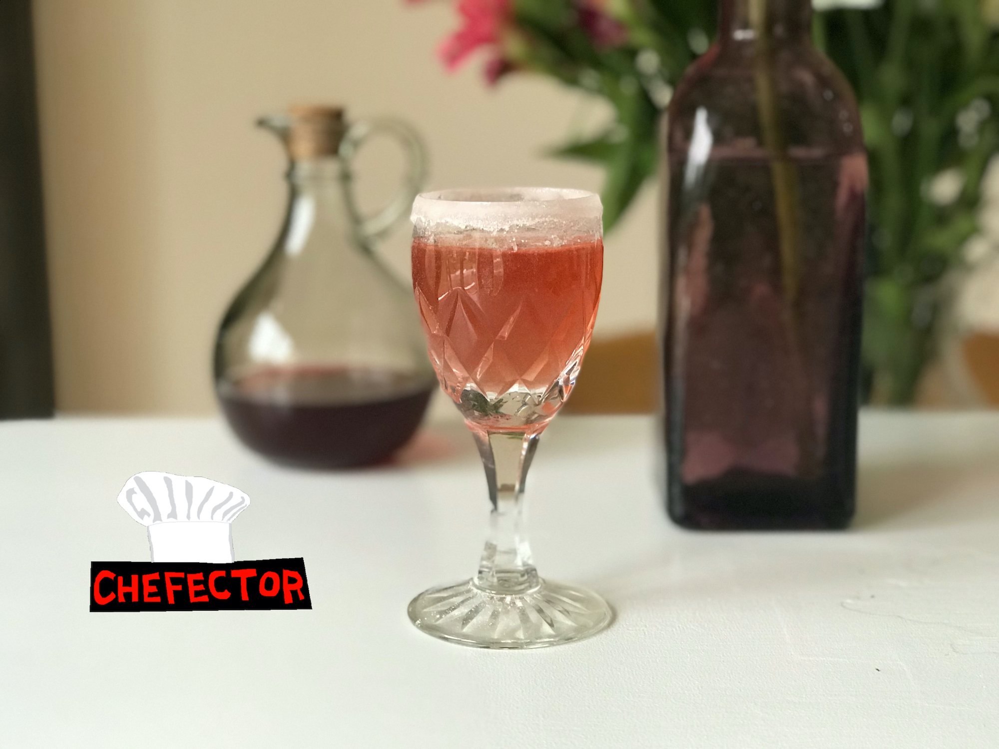A lovely and delicious Bloody Crusta.