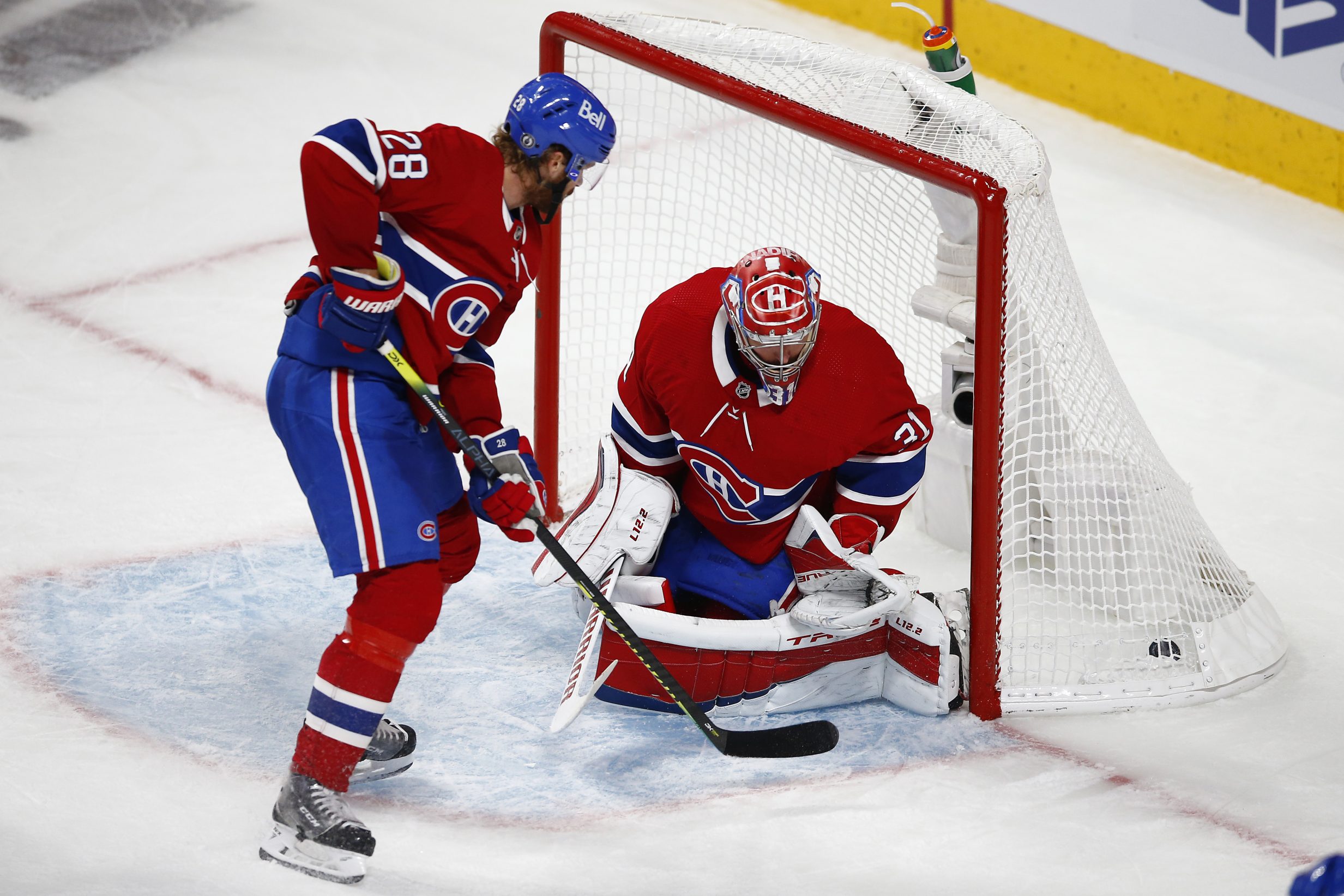 Carey Price reacts after allowing a goal