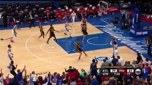 A wide open three for a Sixers player