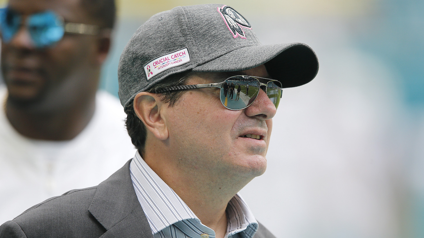 MIAMI, FLORIDA - OCTOBER 13: Owner Daniel Snyder of the Washington Redskins looks on prior to the game between the Washington Redskins and the Miami Dolphins at Hard Rock Stadium on October 13, 2019 in Miami, Florida. (Photo by Michael Reaves/Getty Images)