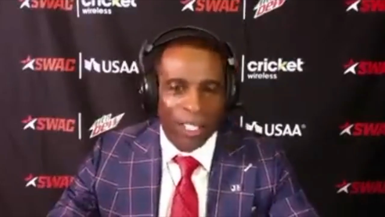 Jackson State football coach Deion Sanders demands to be called "Coach" during SWAC Media Day.