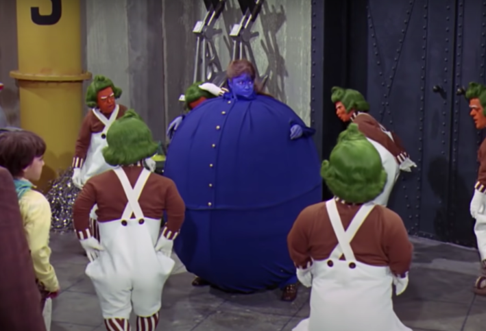 Violet Beauregarde shows off the new Dodgers alternate uniforms.