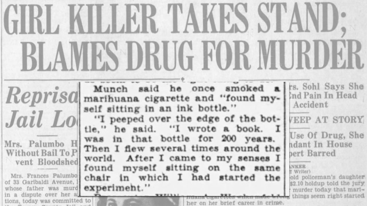 Old headlines about how Marijuana led to killings