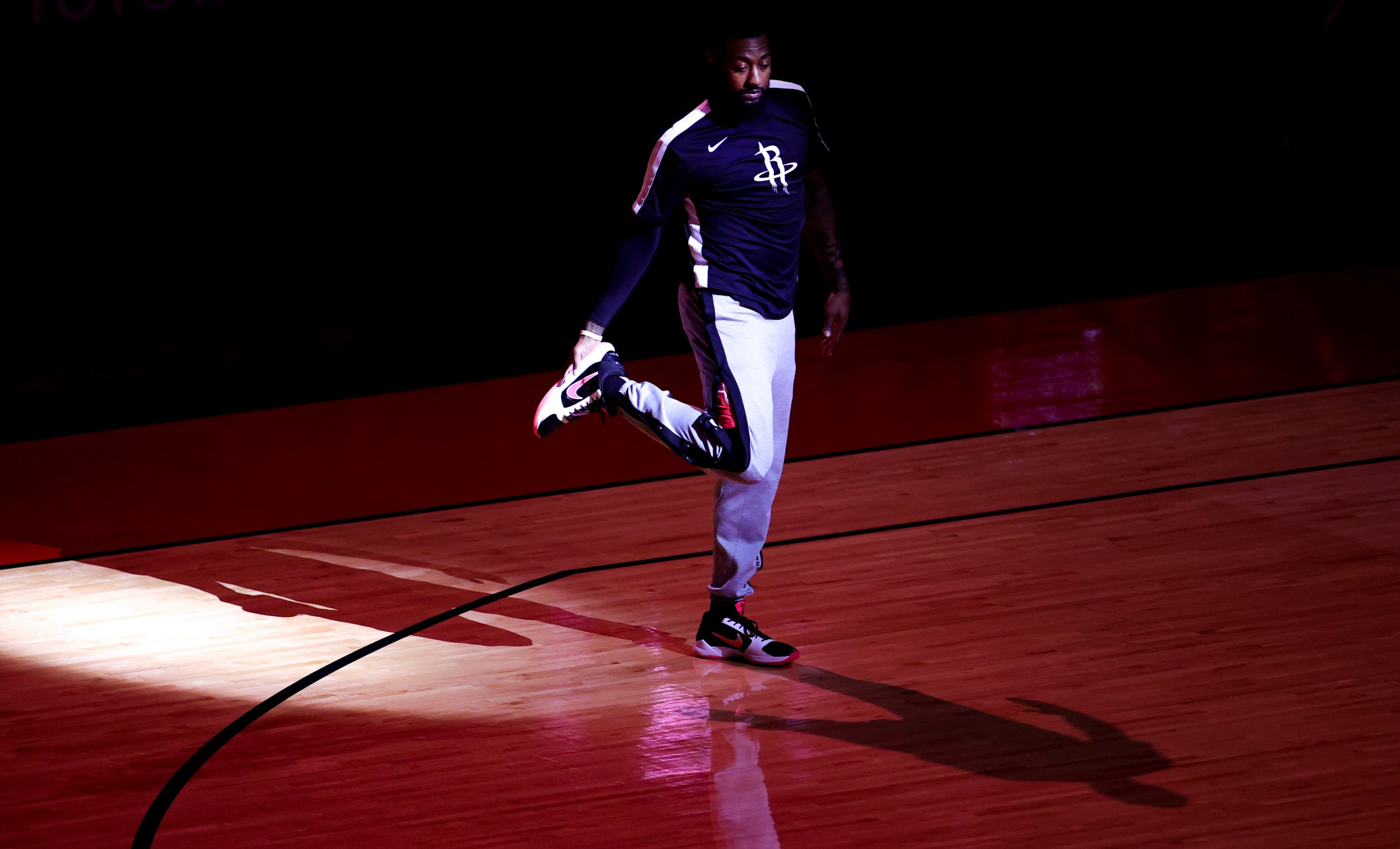 John Wall in Rockets warmups.