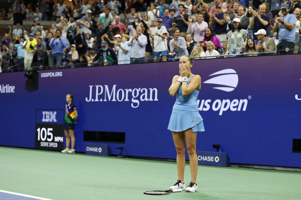 Shelby Rogers hears it from the home crowd after upsetting top-seeded Ash Barty.