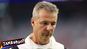 HOUSTON, TEXAS - SEPTEMBER 12: Head coach Urban Meyer of the Jacksonville Jaguars reacts after losing to the Houston Texans 37-21 at NRG Stadium on September 12, 2021 in Houston, Texas. (Photo by Carmen Mandato/Getty Images)