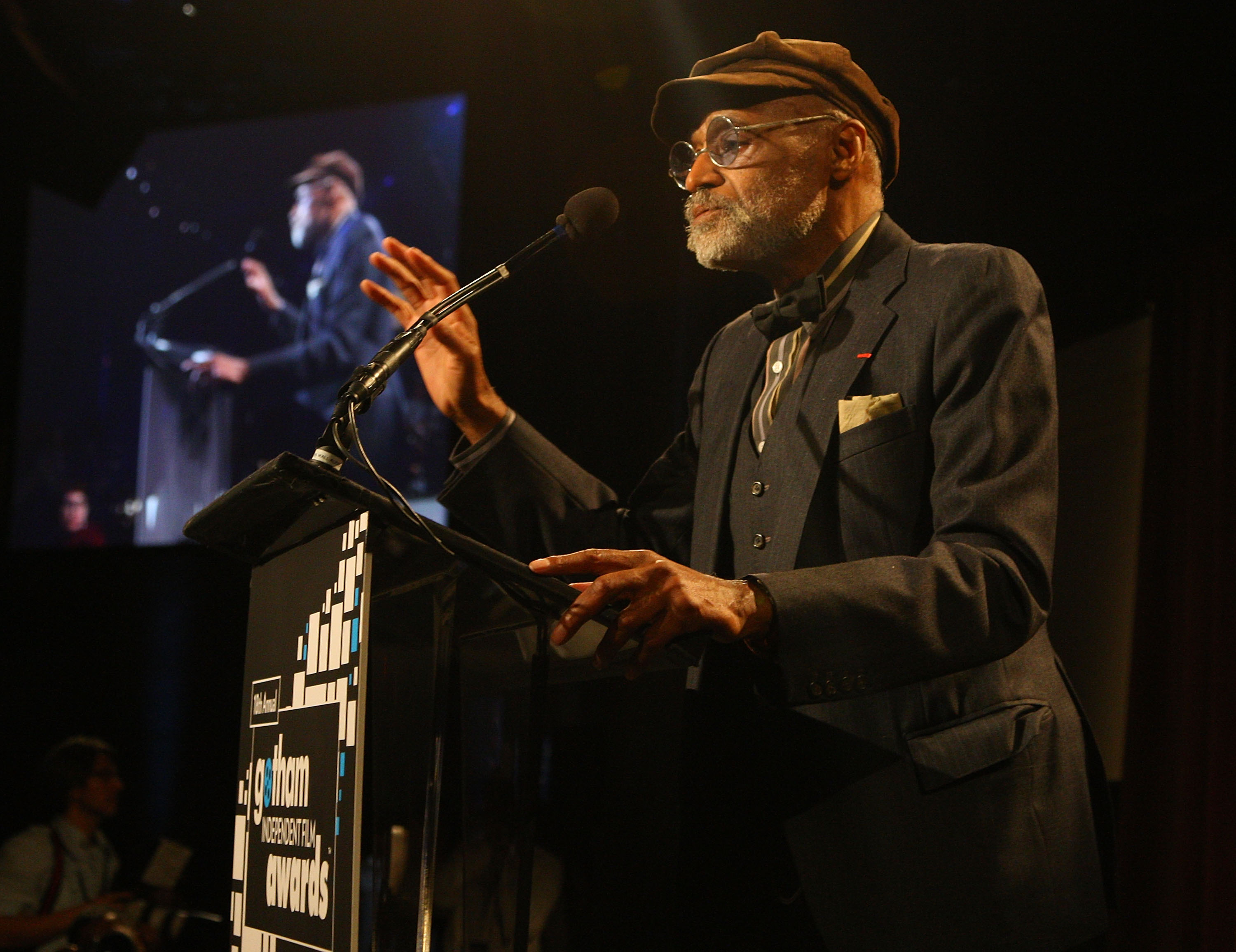 Melvin Van Peebles speaking at the Gotham Independent Film Awards in 2008.