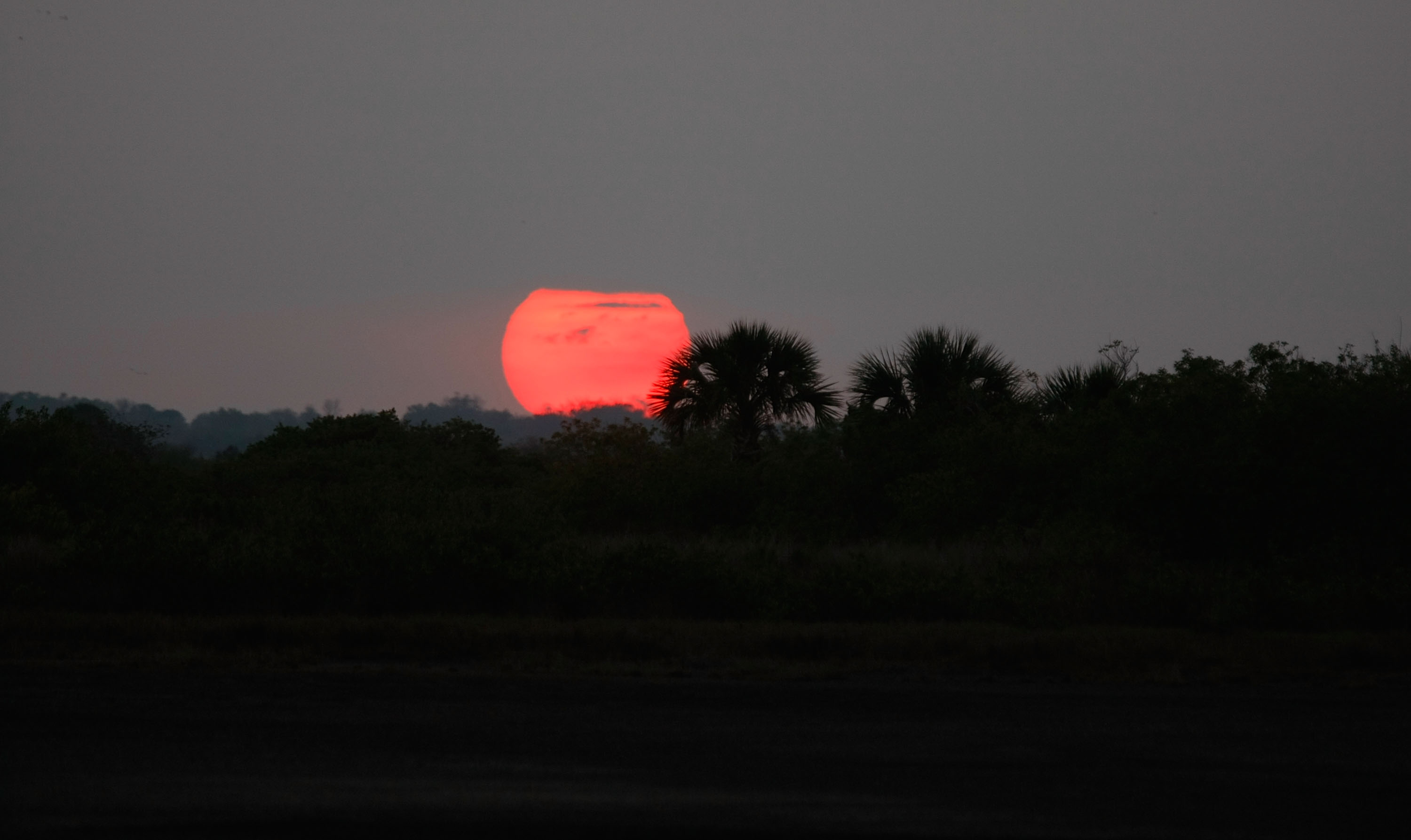 The sun sets in Florida.
