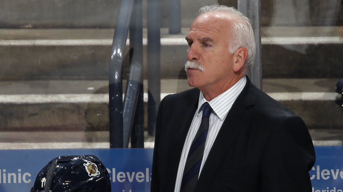 SUNRISE, FL - JANUARY 7: Florida Panthers Head coach Joel Quenneville of the Florida Panthers looks on during third period action against the Arizona Coyote at the BB&amp;T Center on January 7, 2020 in Sunrise, Florida. the Coyotes defeated the Panthers 5-2. (Photo by Joel Auerbach/Getty Images) *** Local Caption *** Joel Quenneville