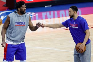 Joel Embiid and Ben Simmons of the Philadelphia 76ers, best pals for life