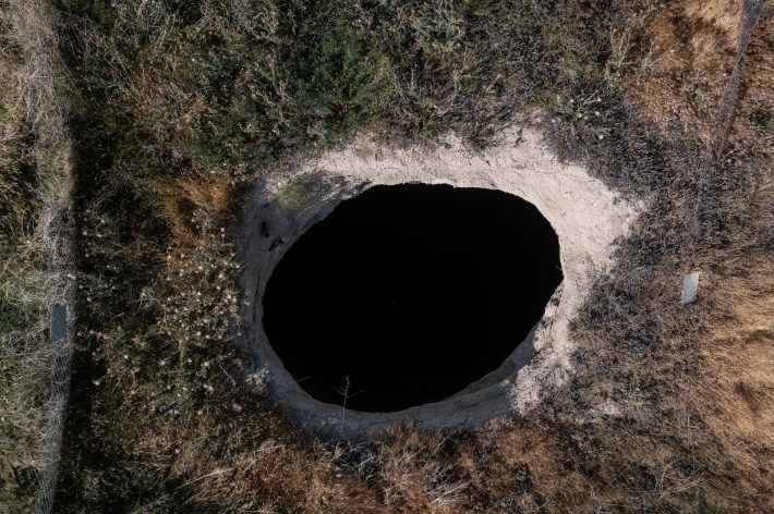 A giant sinkhole in Turkey