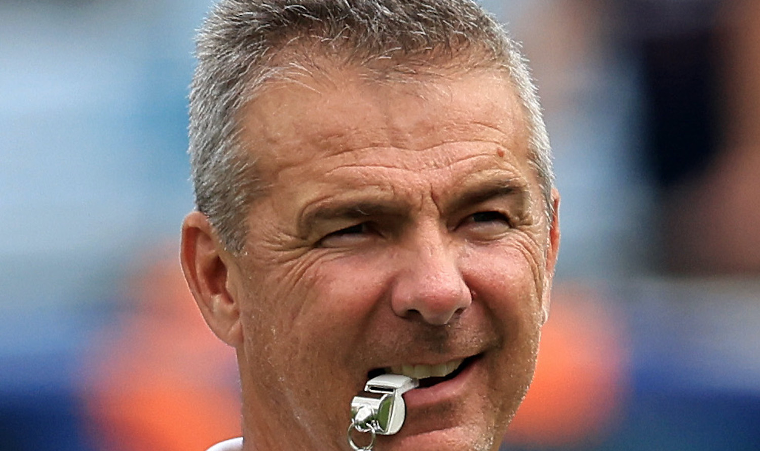 JACKSONVILLE, FLORIDA - SEPTEMBER 19: Head coach Urban Meyer of the Jacksonville Jaguars watches warmups prior to the game against the Denver Broncos at TIAA Bank Field on September 19, 2021 in Jacksonville, Florida. (Photo by Sam Greenwood/Getty Images)