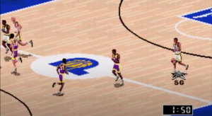 Screenshot from NBA Live 95 video game