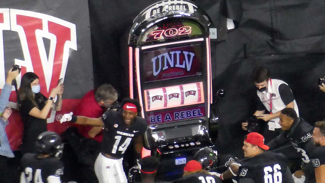 The UNLV slot machine overhead