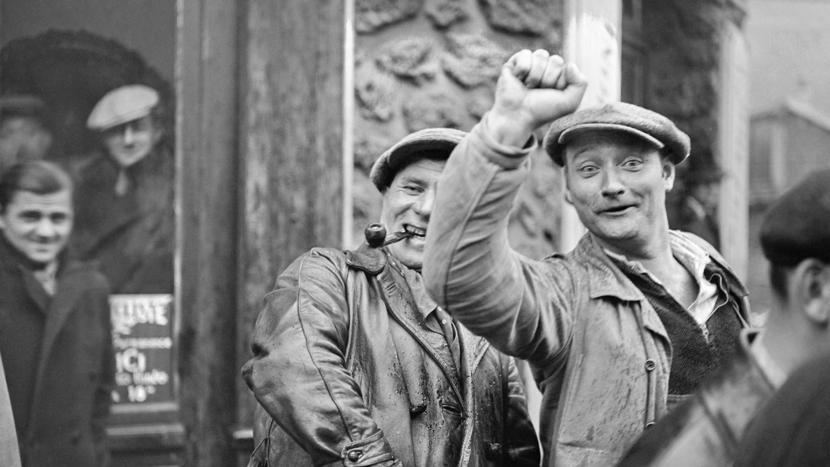 Striking French workers in 1936