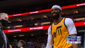 Jazz player reacts to fan vomiting on the court