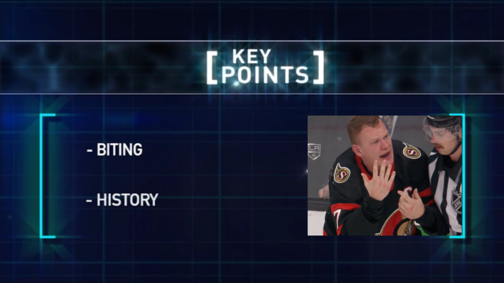 "Key points" graphic with Brady Tkachuk pointing at his hand added