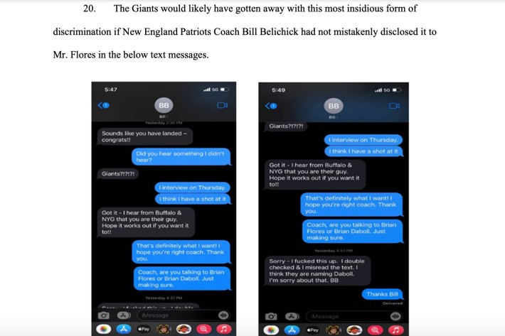 Brian Flores explains why he used Bill Belichick's text messages