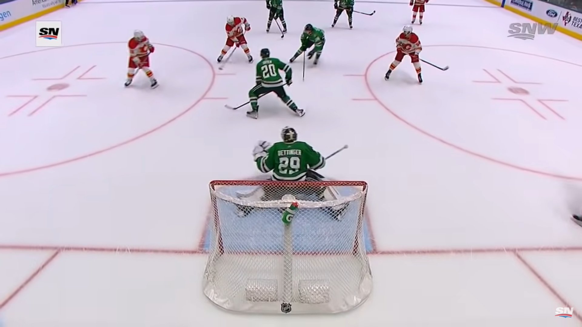 Flames pass the puck