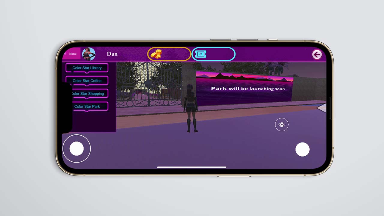 An iPhone showing the Color World app