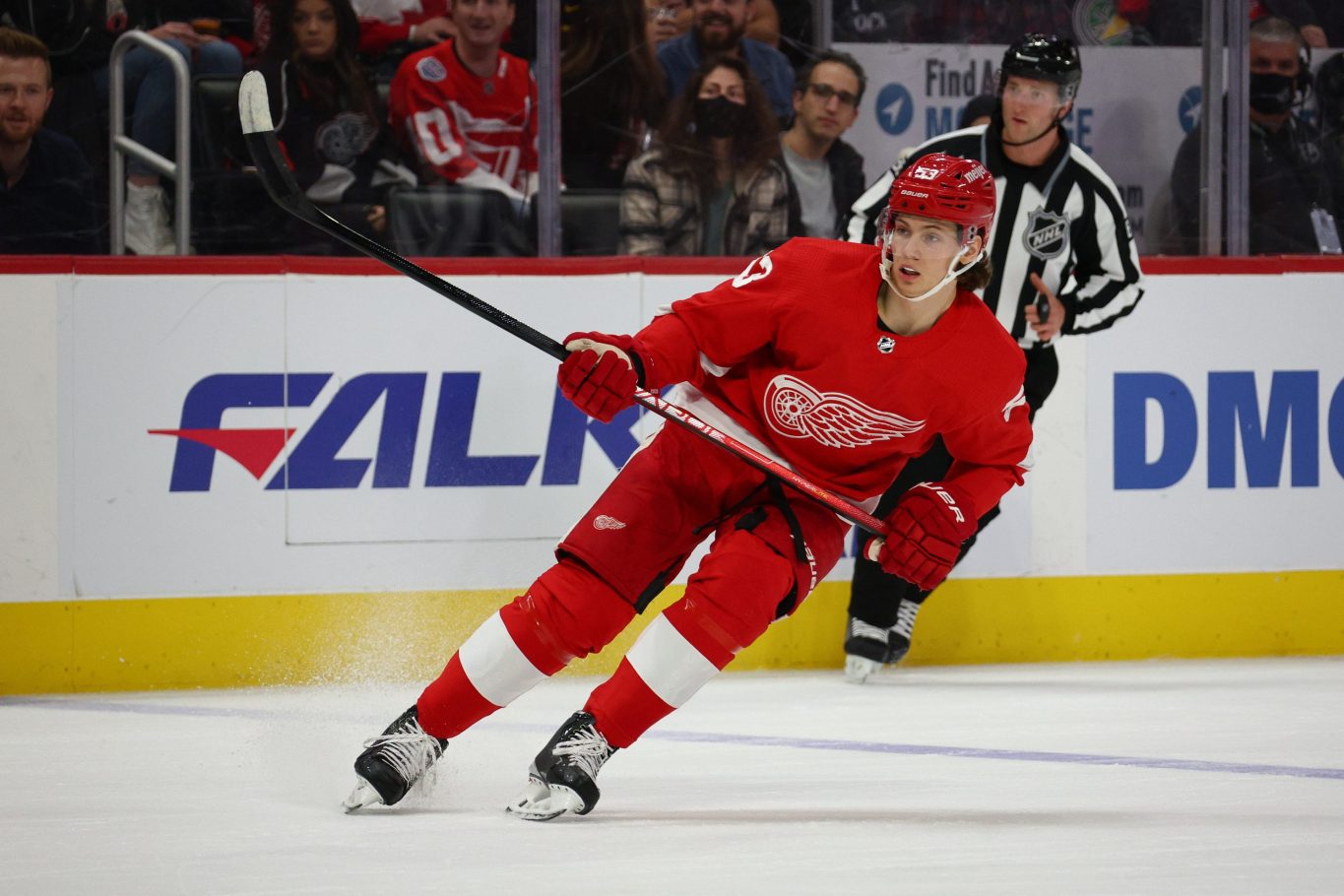 Pavel Datsyuk of the Detroit Red Wings takes a faceoff during NHL News  Photo - Getty Images