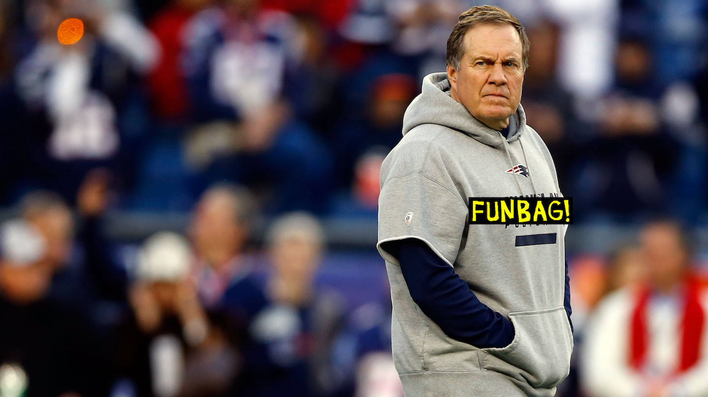 Photo of Bill Belichick during the 2013 AFC Divisional Playoffs game at Gillette Stadium on January 13, 2013 in Foxboro, Massachusetts.